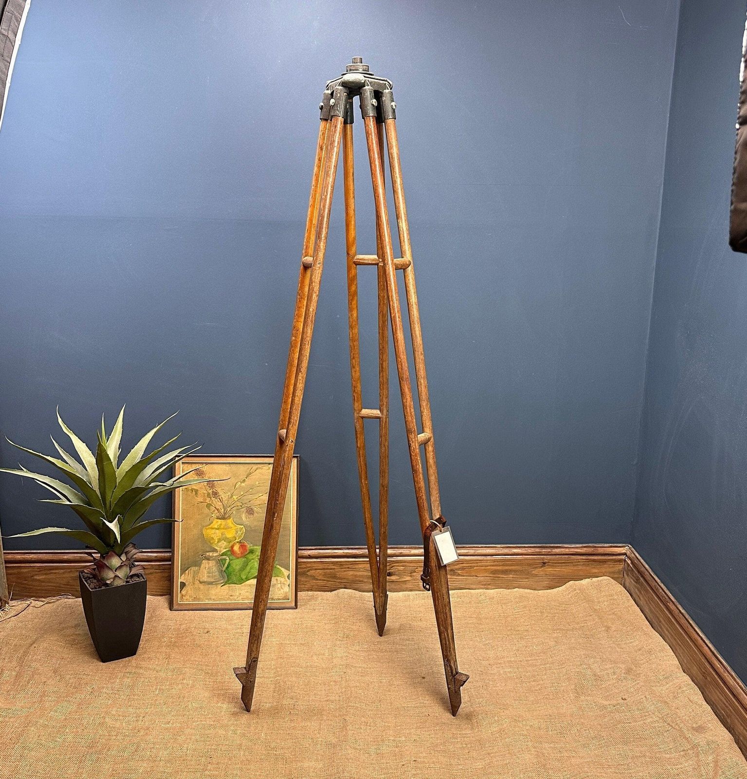 Antique Wooden Surveyors Tripod Er Watt & Sons