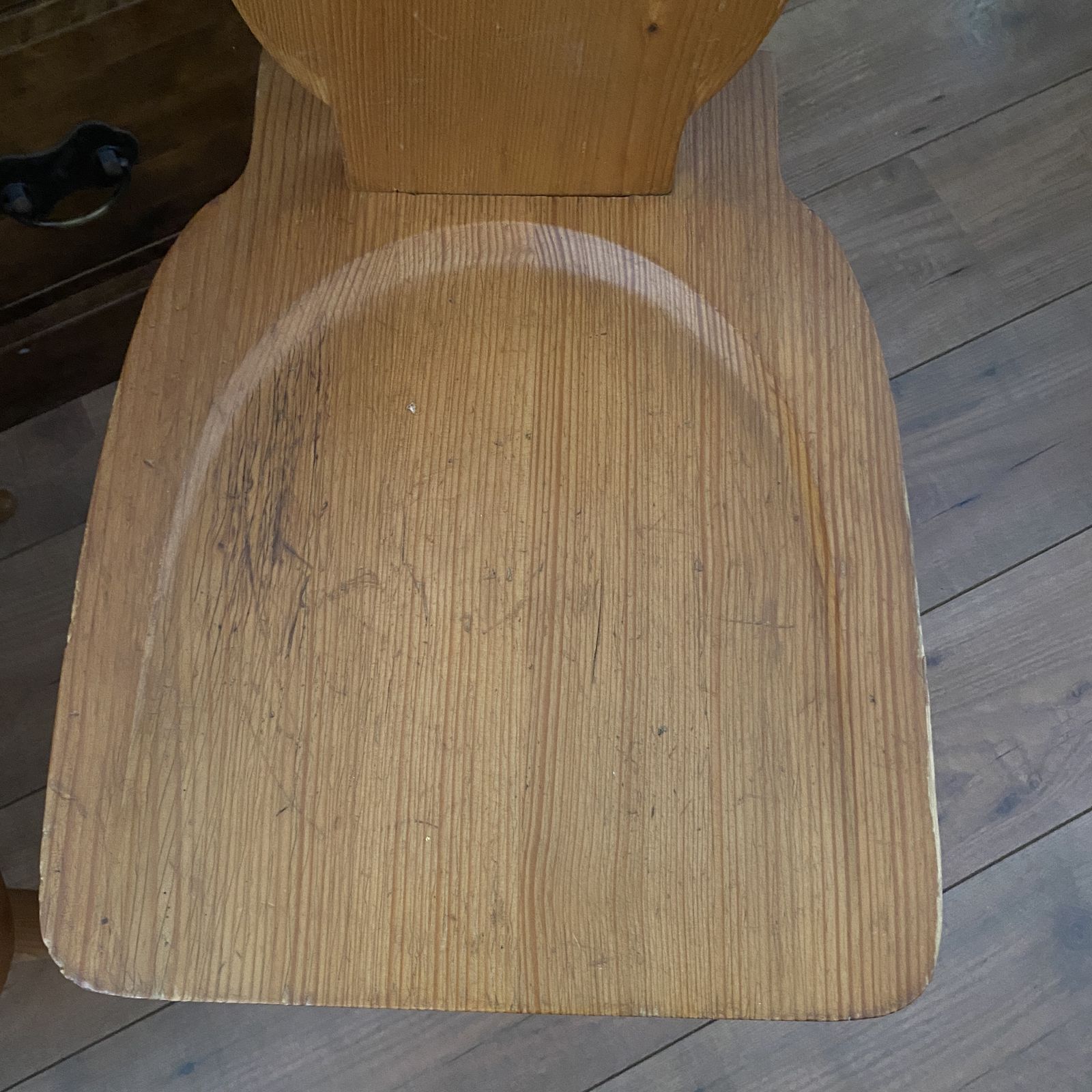 Polish 1970s Zydel Redyk B Alpine Tavern Style Wooden Dining Chairs Rustic Pine photo vintage