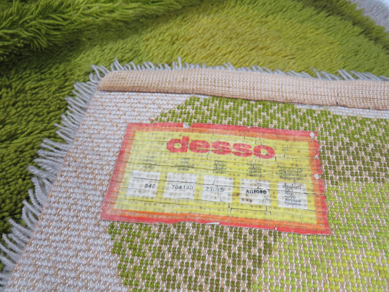 500.0 Pair Of Original 1970s Desso Shag Rugs – Dutch Design photo