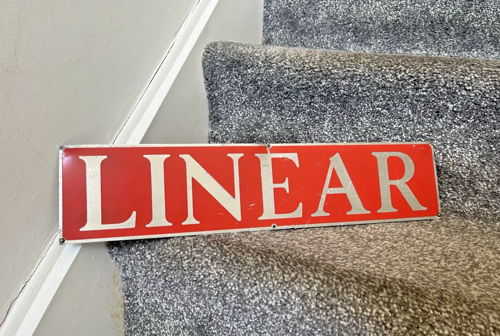 Home Decor Vintage 18" Alloy Linear Diesel Locomotive Train Plaque Sign Name Plate Railway photo