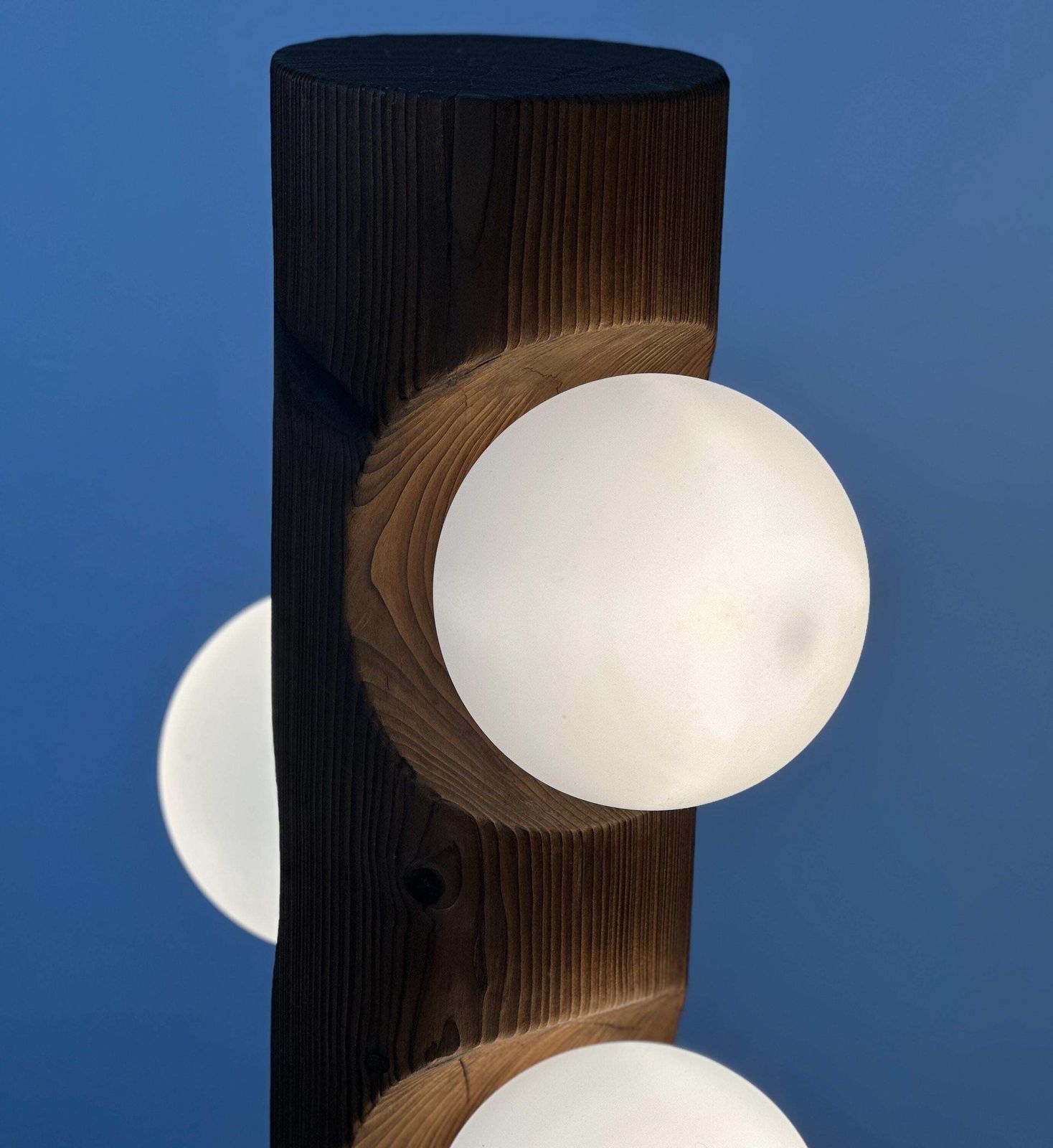 photo furniture Brutalist Sculptural Pine Wood Table Or Floor Lamp By Temde Leuchten, Switzerland 1970s