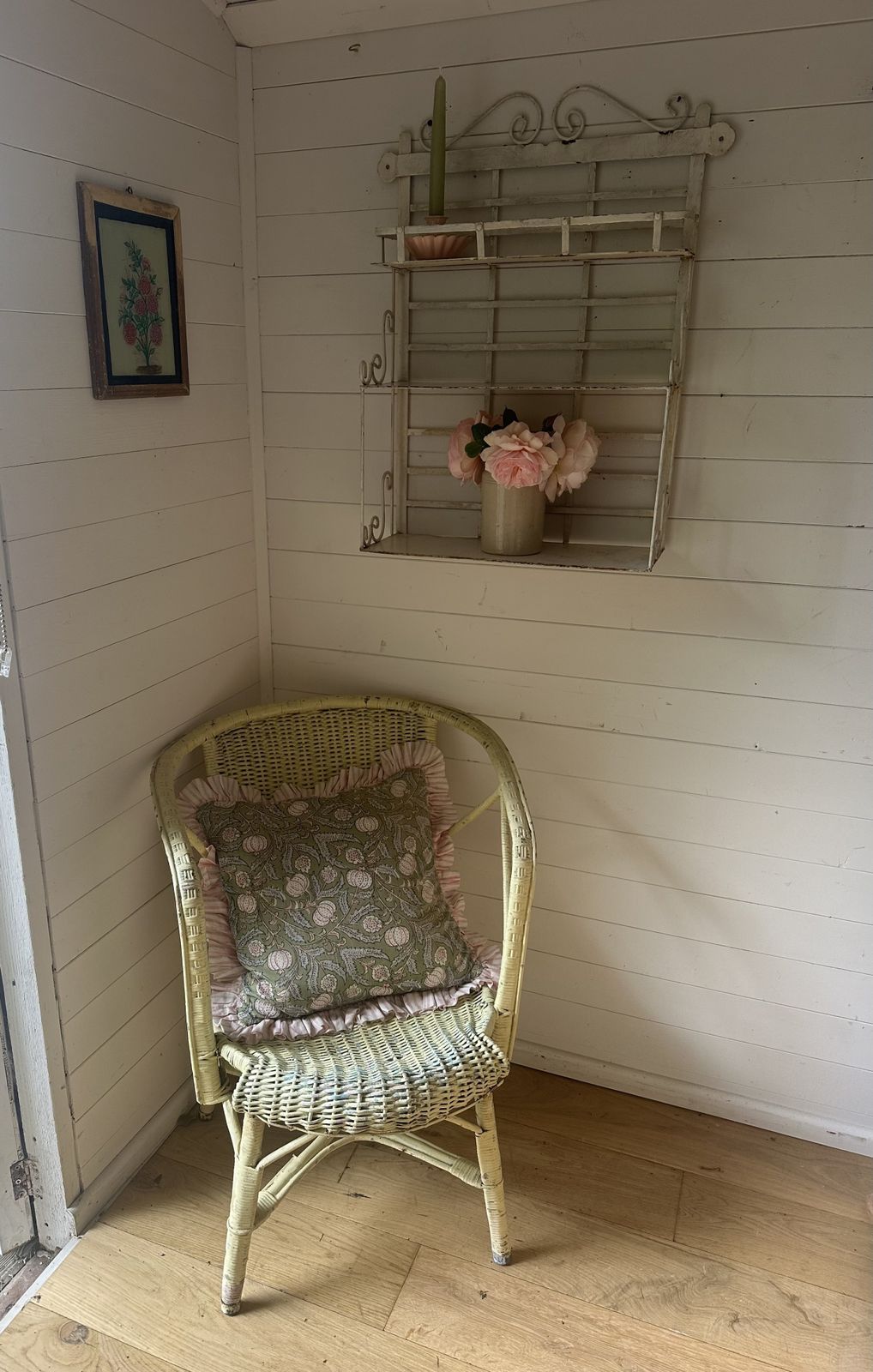 photo furniture Lovely Old French Yellowwicker Chair