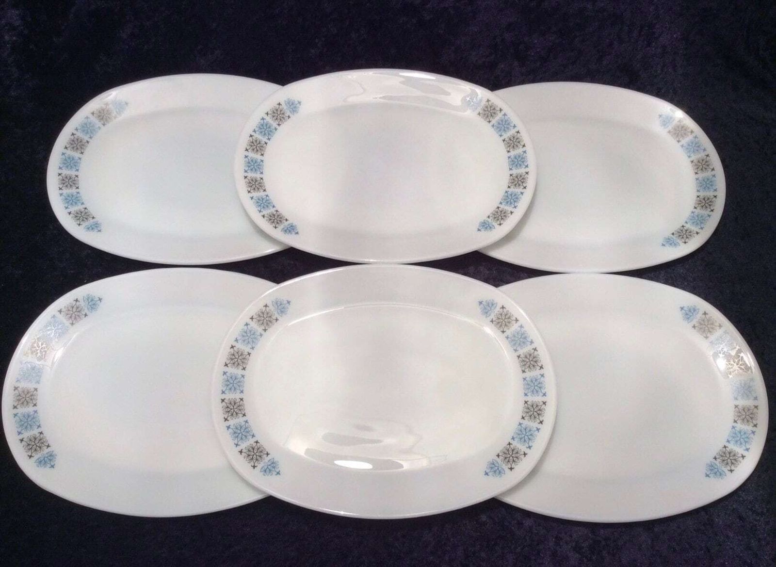 photo for sale Jaj Pyrex Chelsea Oval Steak Plates (Set Of 6)