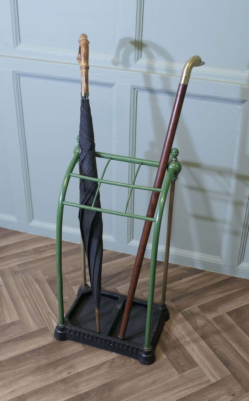 A Victorian Brass And Cast Iron Walking Stick Stand Or Umbrella Stand photo buy