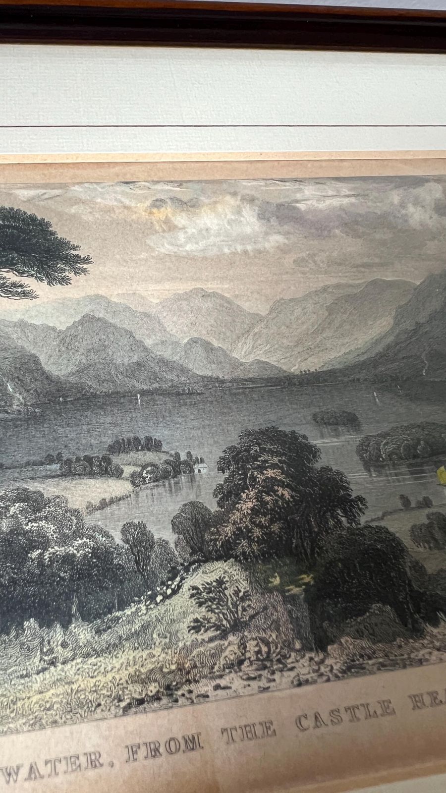 1834 Hand Coloured Engraving Of Derwent Water By Thomas Allom & R. Lacey photo 99.0