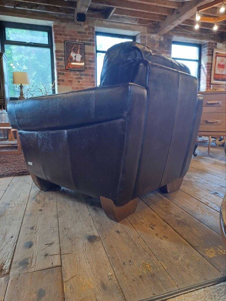 Stunning Vintage Sofitalia Leather Armchair   Chocolate Brown photo Furniture
