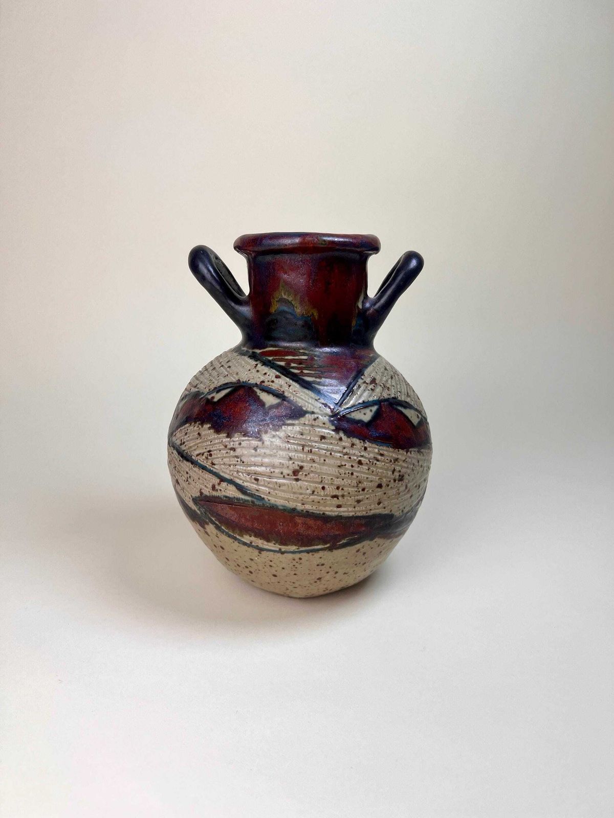 Rorkes Drift Studio Pottery, South Africa Handmade Pottery, Signed Ivy Molefe 1978, Rare Fine Art Ceramic, Zulu Pottery Collection, Folk Art photo vinterior
