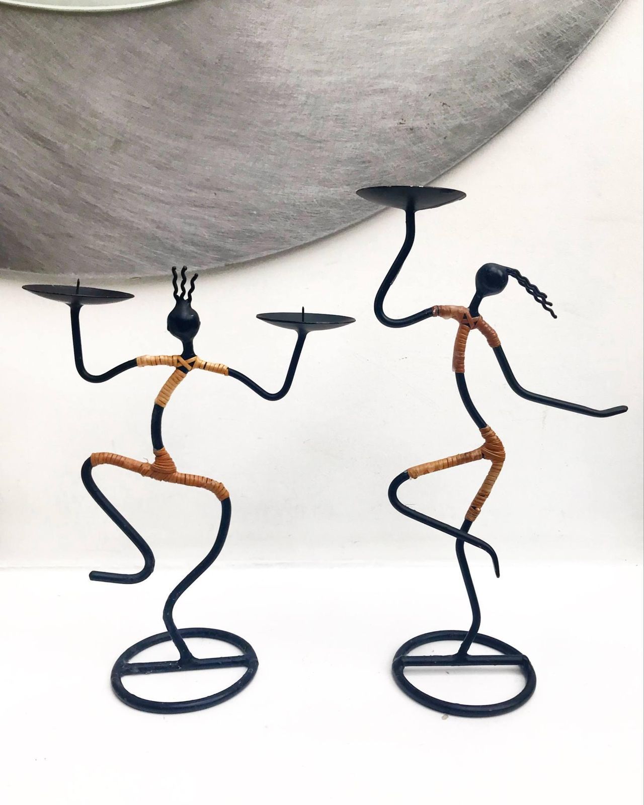 Candle Holder Set Mid Century Danish Black String Iron Candleholder By Laurids Lønborg For Lønborg, 1960s Scandinavian Design Table Decor