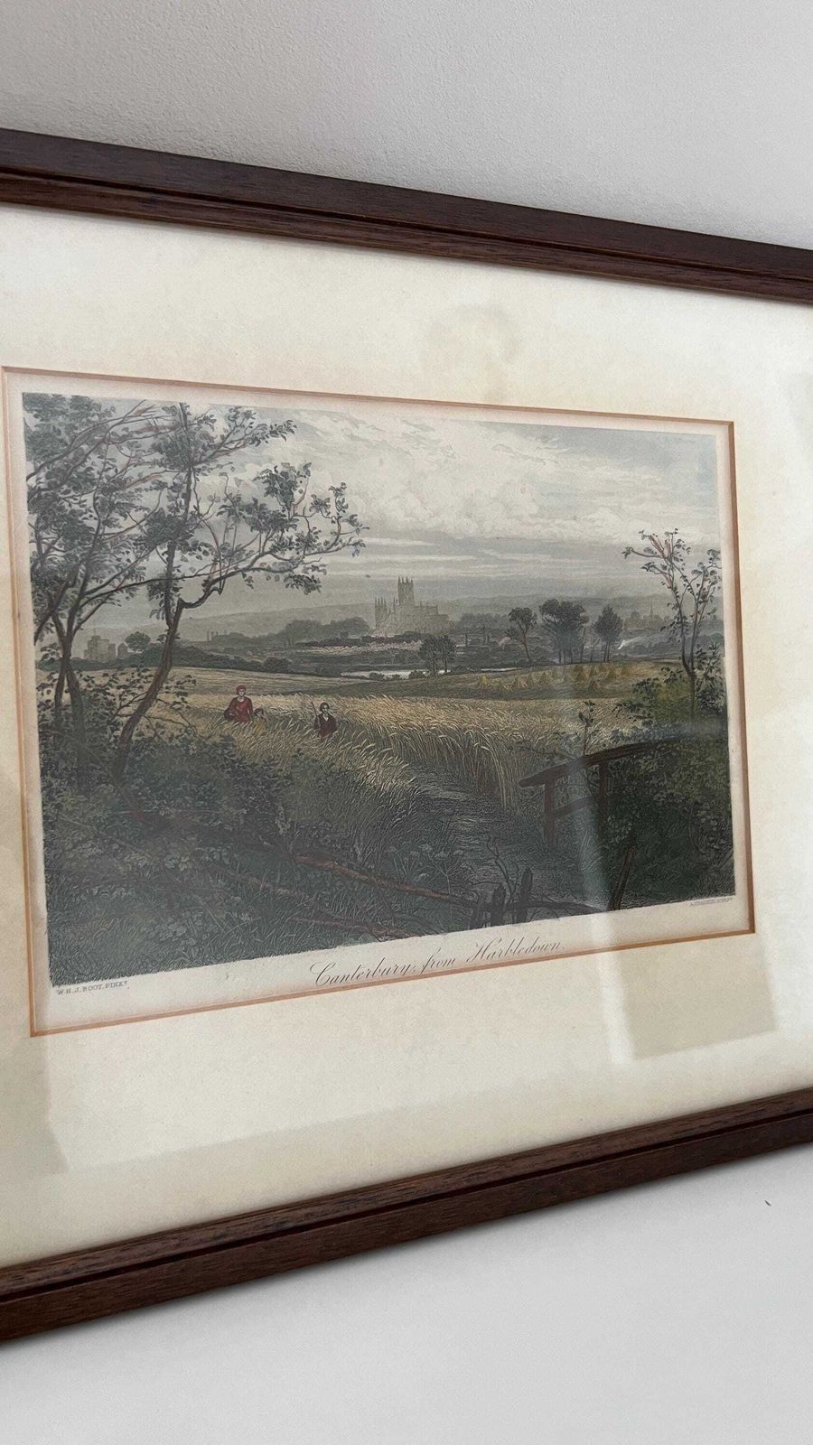 Victorian Framed Engraving Of Canterbury By W. H. J. Boot, Published By Cassell 1878–1898 photo furniture