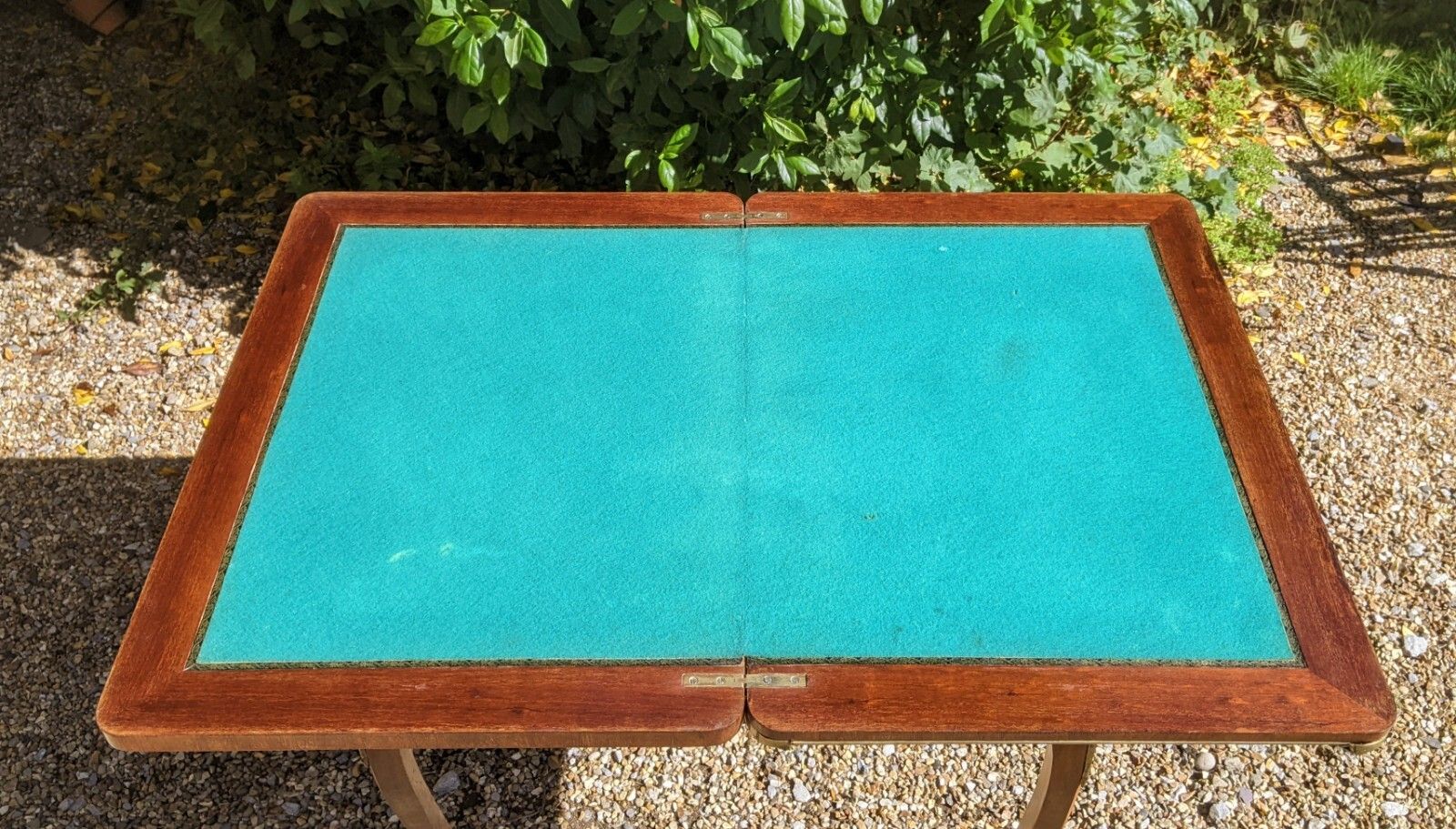 Furniture Antique French Walnut Parquetry Card Table 19th Century Backgammon photo
