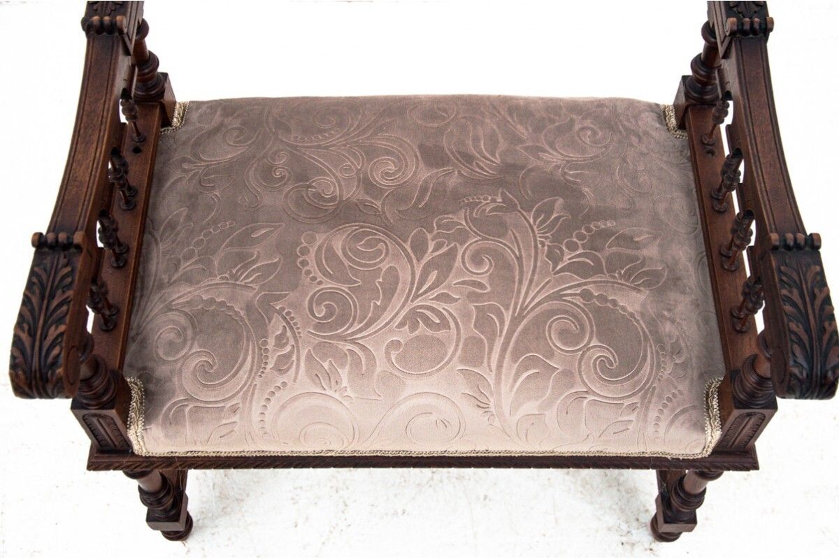 Antique Stool Seat, France, Around 1900. After Renovation. photo for sale