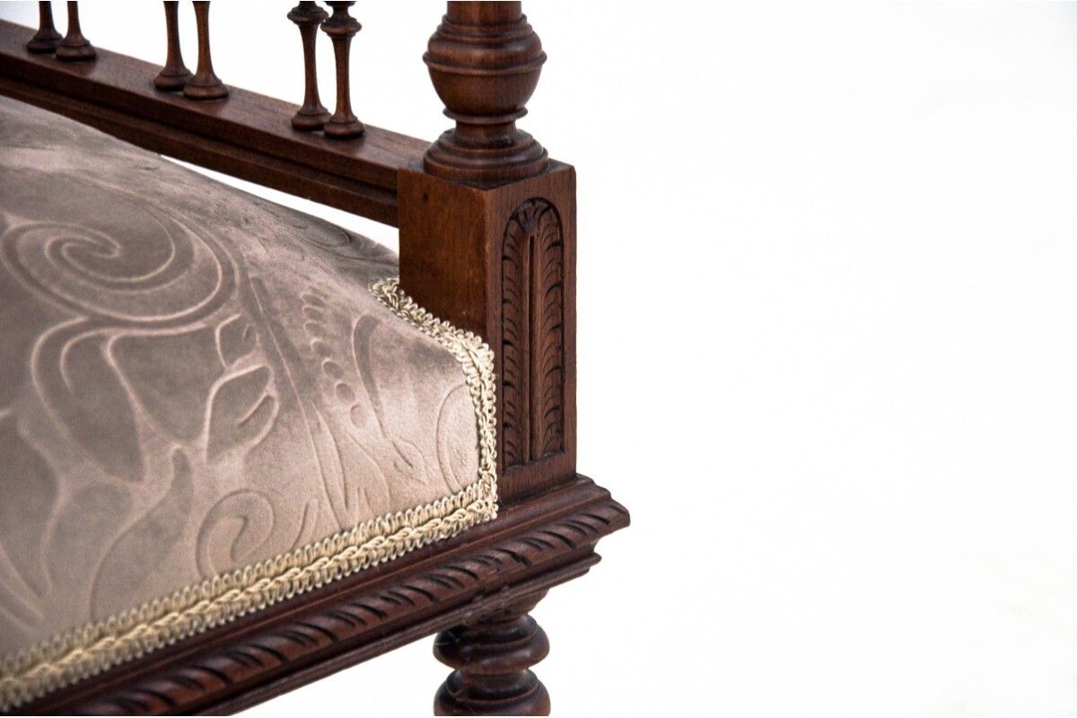 Antique Stool Seat, France, Around 1900. After Renovation. photo vintage