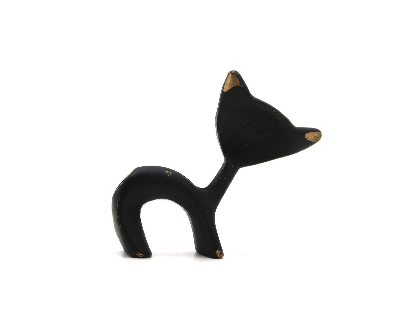 Walter Bosse Austrian Bronze Cat Pen Holder, 1950s / Desk, Animal Sculpture, Modernist photo 176.0