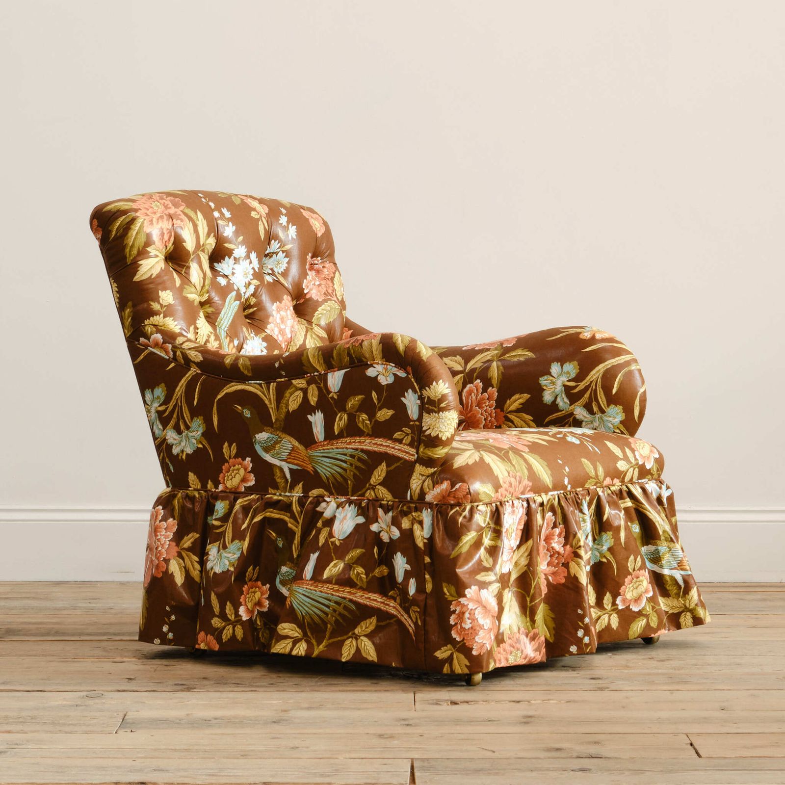 Whytock & Reid Armchair In Vintage Sanderson Floral Chintz photo for sale