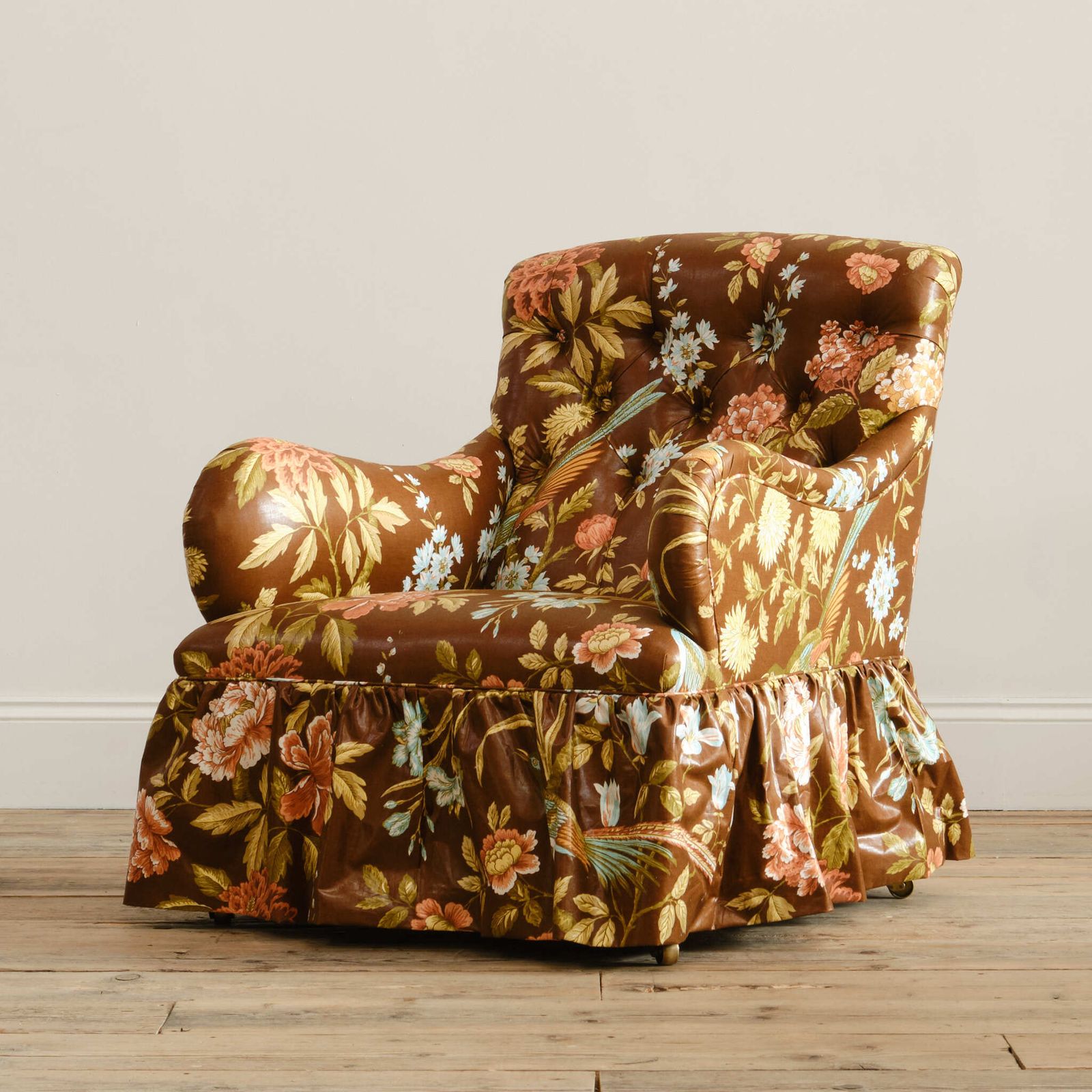 Whytock & Reid Armchair In Vintage Sanderson Floral Chintz