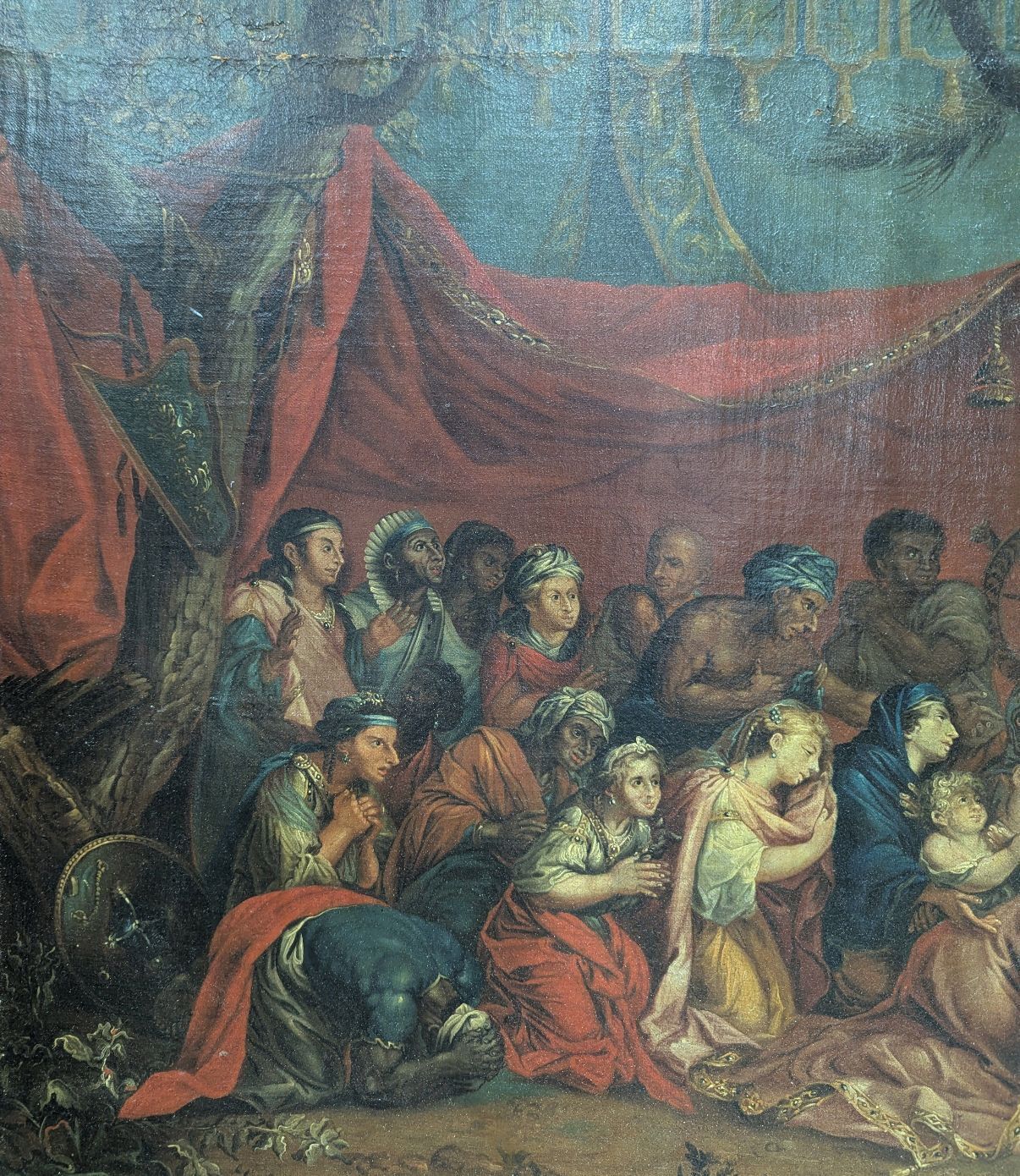 The Queens Of Persia At The Feet Of Alexander Circle Of Charles Lebrun Oil On Canvas 17th Century photo furniture