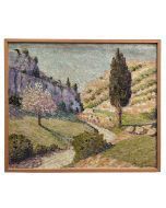 Art Jean Claude Quilici (1941 2022) — "Southern View, Spring In Provence" — Gouache On Cardboard, Signed Lower Right photo