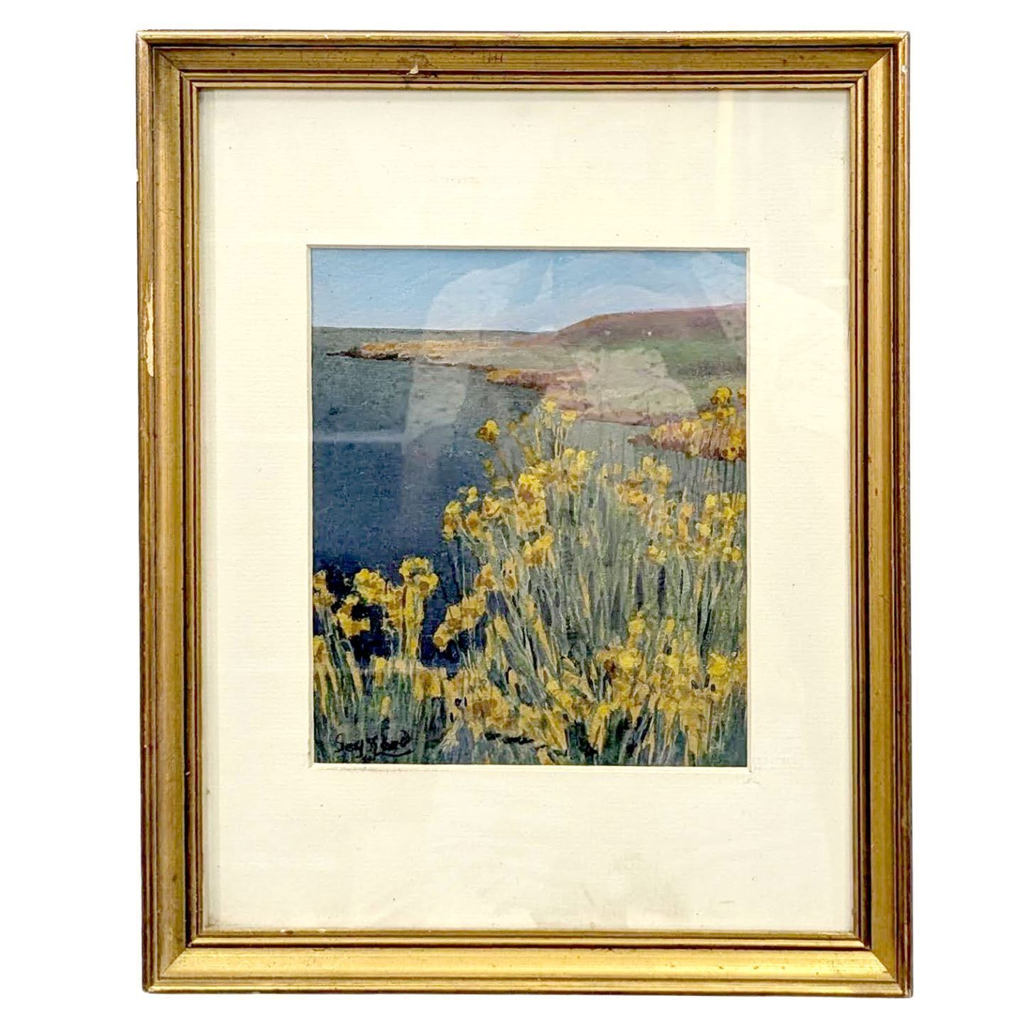 Watercolor By René Seyssaud, The Genets At The Castle In Cassis