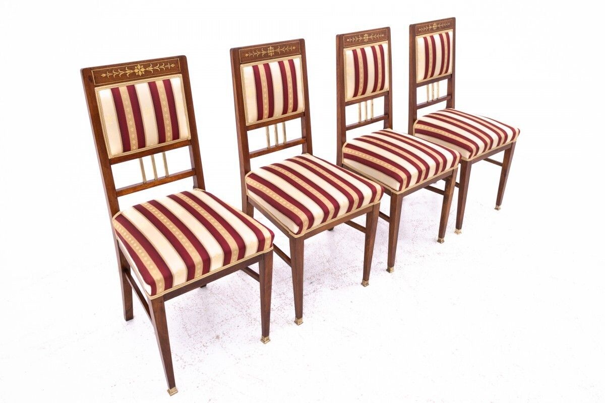 Table With Chairs In Empire Style, France. After Renovation. photo vinterior