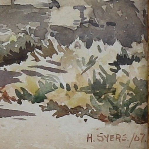 Watercolour By Hervy Syers.  A Farmhouse In Pendle photo for sale