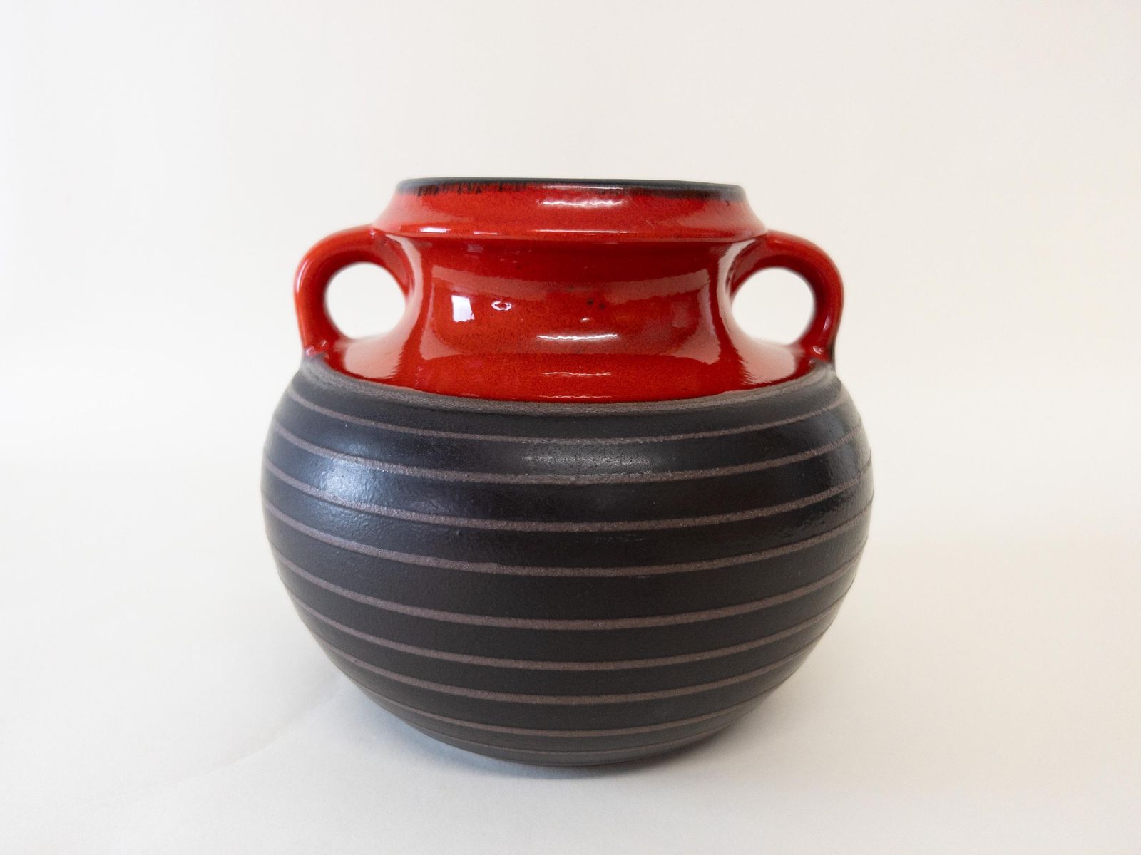 Vintage West German Vase By Simon Peter Gerz – Mid Century Modern Pottery – Fat Lava Ceramic Vase – West Germany Art Pottery photo vintage