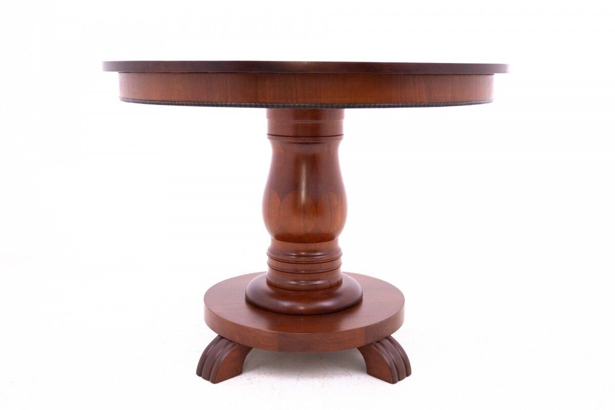 Antique Round Top Table From Northern Europe, Around 1900. After Renovation. photo furniture