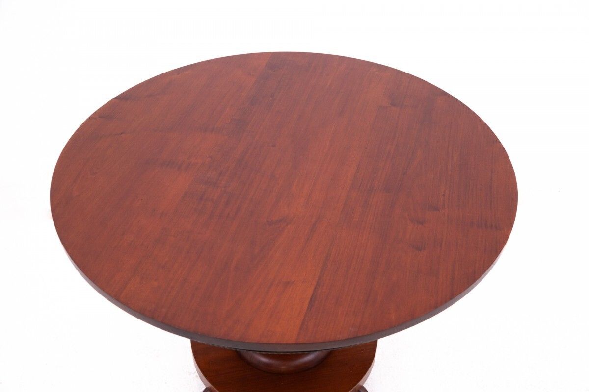 Antique Round Top Table From Northern Europe, Around 1900. After Renovation. photo for sale