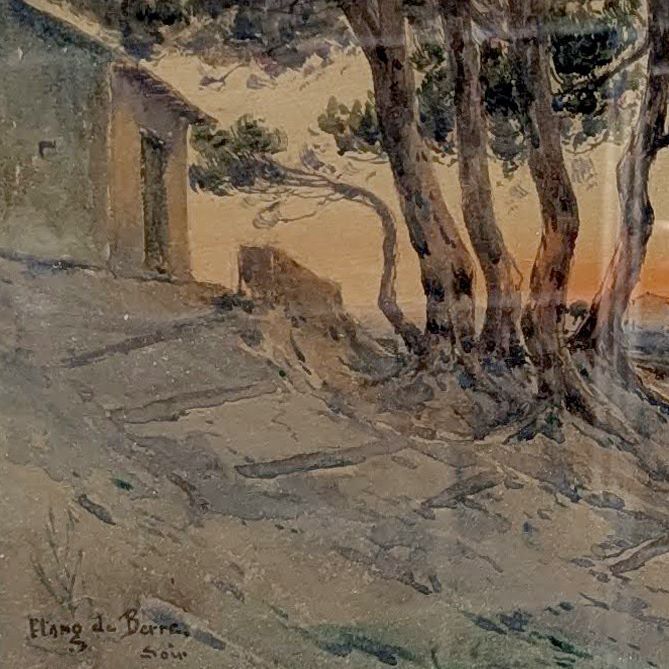 Alphonse Rey (Active Early 20th Century) Berre Pond, Evening photo furniture