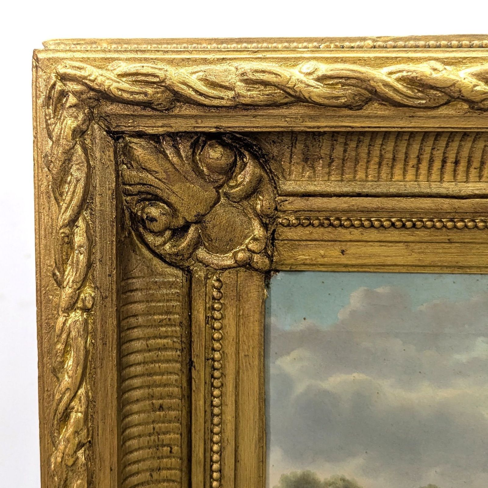 Russian School, Late 19th Century — "Wolf Hunt In A Sleigh" — Oil On Canvas In A Gilt Frame Signed Vait photo vinterior