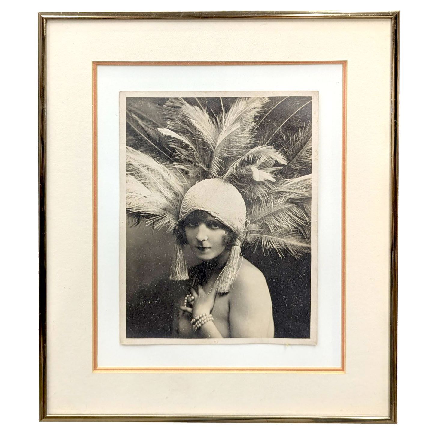 Photographic Portrait Of A Woman With A Feather Headdress, Circa 1925