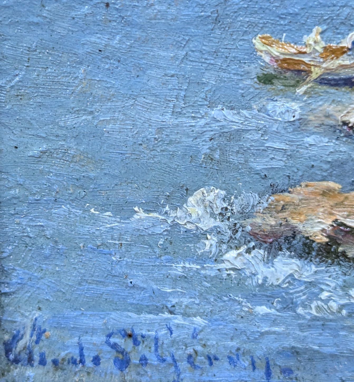 Charles De Saint Géran (1884 1963) Oil On Panel View Of The Cornice photo for sale
