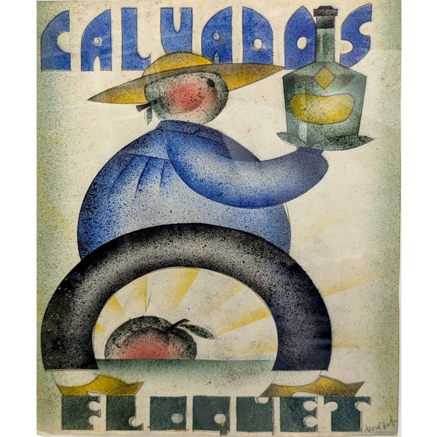 Original Gouache For A 1930s/1950s Poster Project By Moros