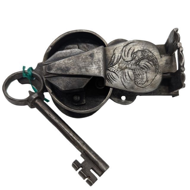 Antique Wrought Iron Lock From The 17th Century photo furniture