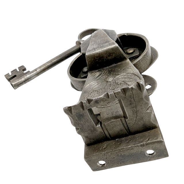 Antique Wrought Iron Lock From The 17th Century photo for sale