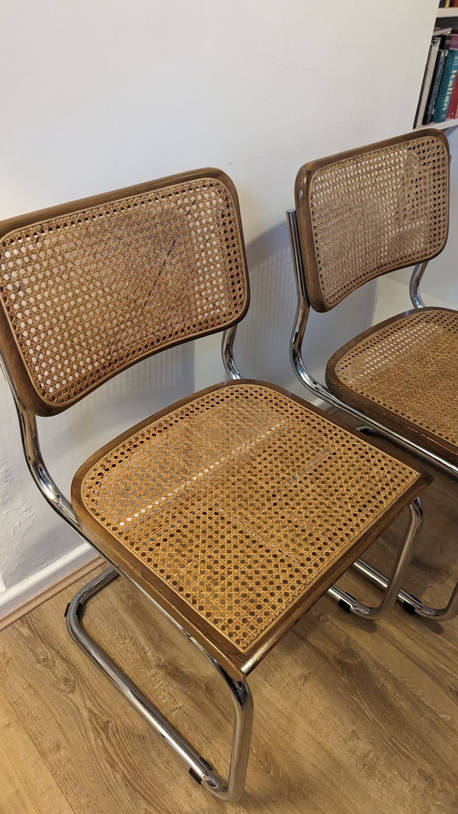 Pair Of Vintage Mid Century Marcel Breuer Italian Made Cesca Dining Chairs By Habitat photo 500.0
