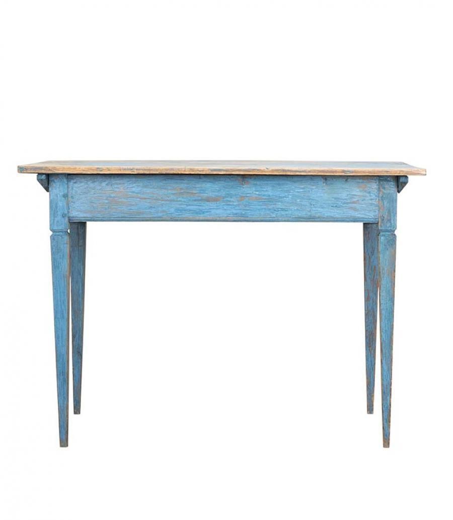 19th Century Swedish Folk Art Table In Original Paint photo furniture