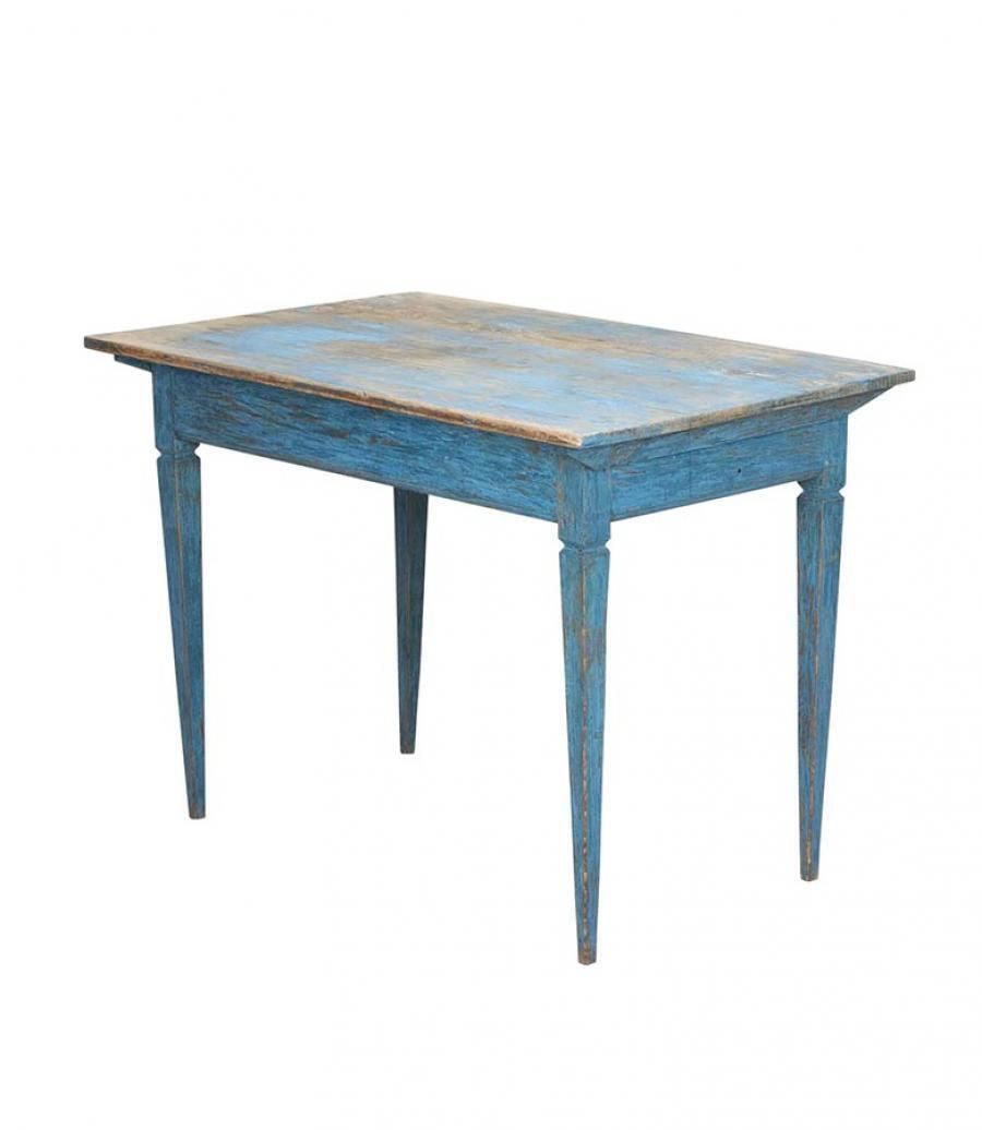 19th Century Swedish Folk Art Table In Original Paint photo for sale