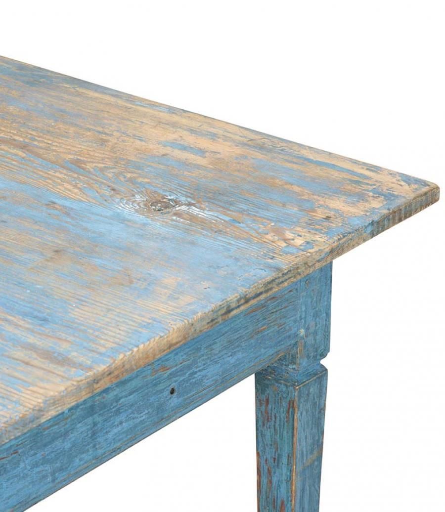 19th Century Swedish Folk Art Table In Original Paint photo vinterior