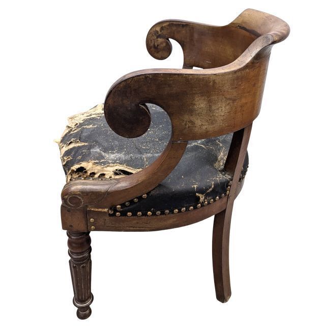 Restoration Style Mahogany Desk Chair, Circa 1830 – In Need Of Restoration photo Furniture