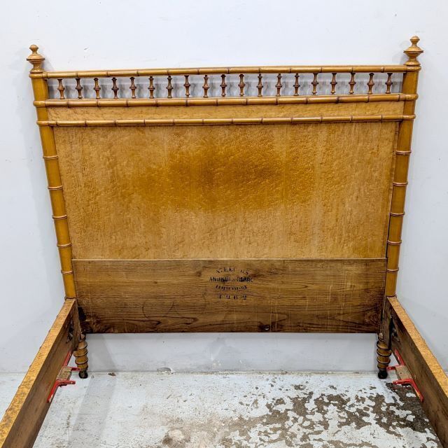 Light Wood Bed In Faux Bamboo Style – Napoleon III Period, Circa 1880 photo furniture