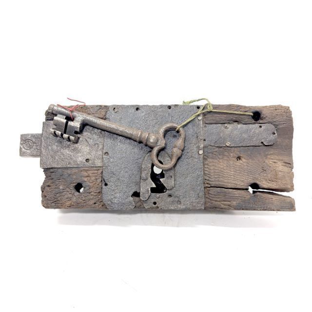 Antique Wrought Iron Lock From The 18th Century