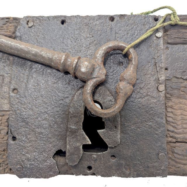 Antique Wrought Iron Lock From The 18th Century photo furniture