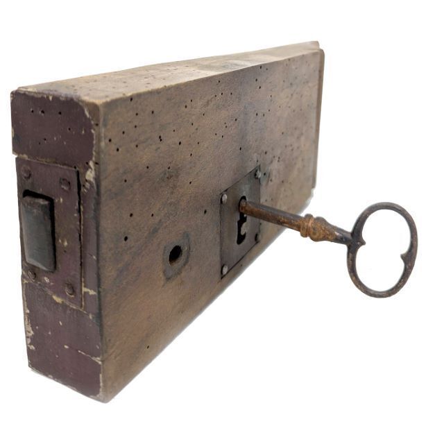 Antique Wrought Iron Lock From The 18th Century photo furniture