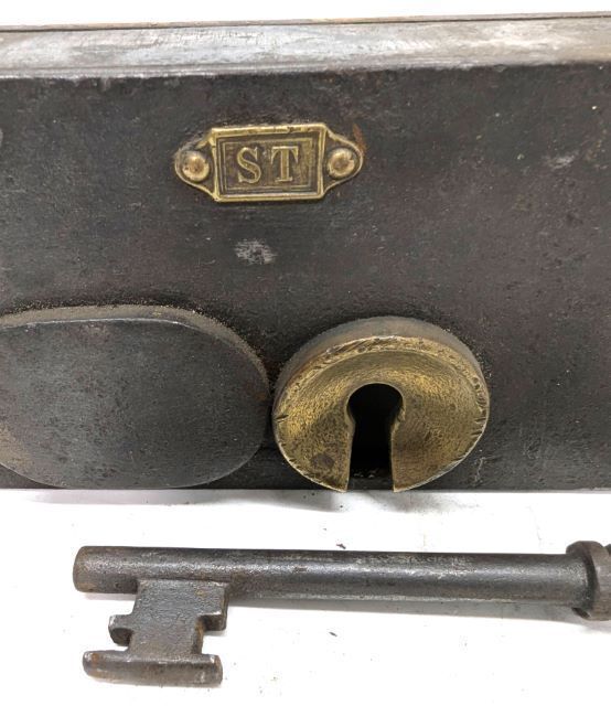 Antique Wrought Iron Lock From The 19th Century photo furniture