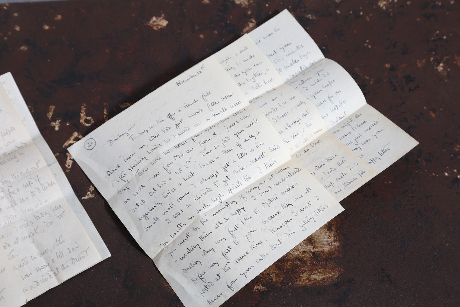 Regulation Tôleware Trunk + H.M. Ship Letter – Royal Navy Naval History photo furniture