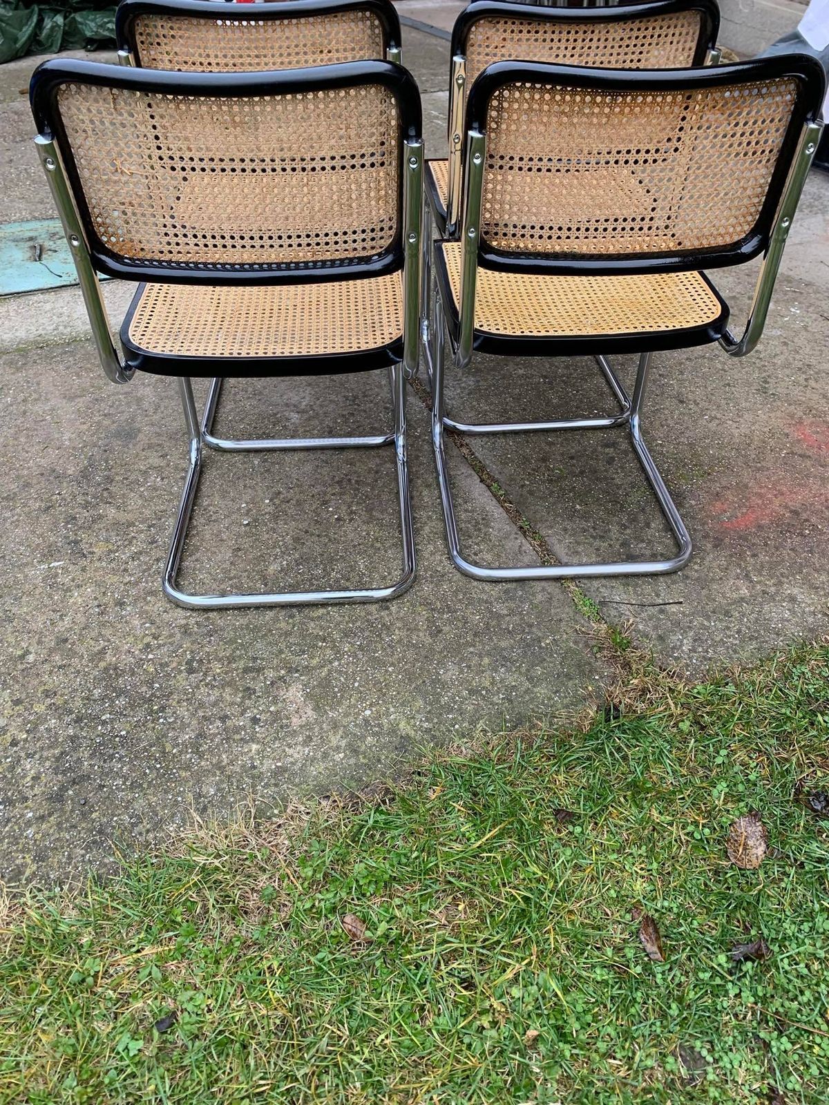 Mid Century Modern Italian Marcel Breuer B32 Cesca Chair, 70s Set Of 4 photo Furniture
