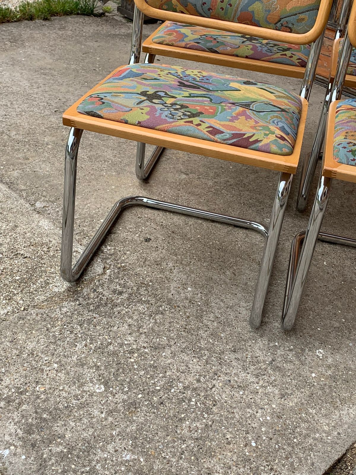 Mid Century Modern Italian Marcel Breuer B32 Cesca Chair, 70s Set Of 4 photo vintage