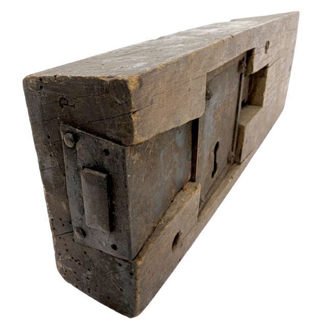 Antique Wrought Iron Lock From The Period photo for sale