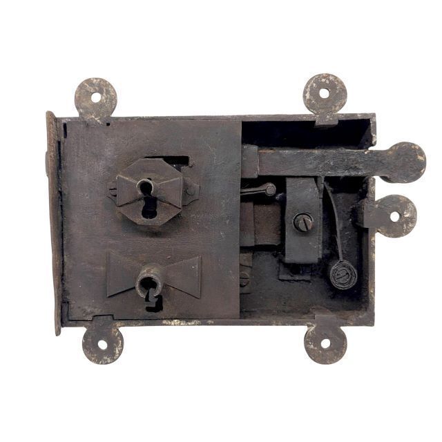 Antique Wrought Iron Lock From The 18th/19th Century photo furniture