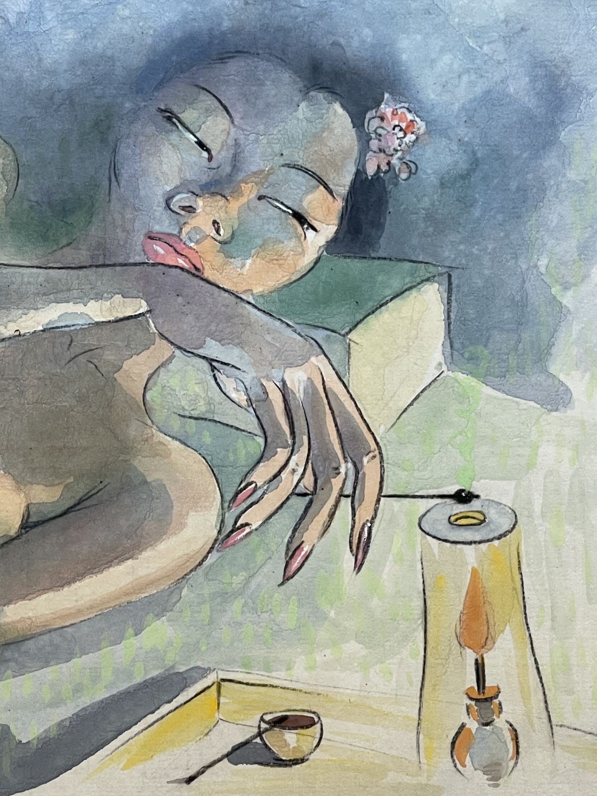 "The Opium Smoker", Léa Lafugie (1890 1972) photo 3946.0